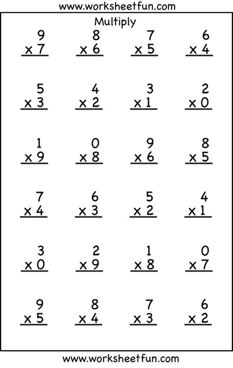 Multiplication With Pictures Worksheets