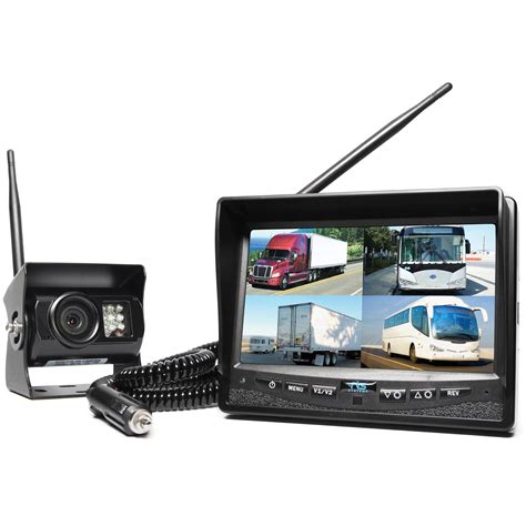 Rear View Safety Digital Wireless Quad Camera System Rvs Cw Cam