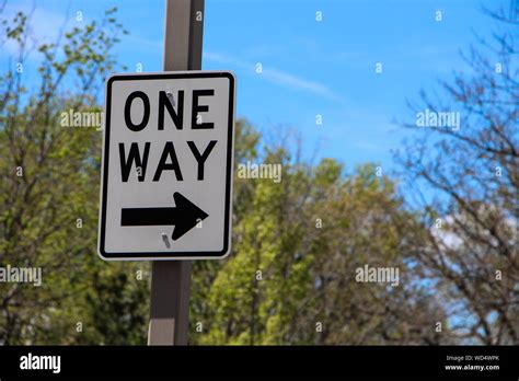 One Way Road Sign Hi Res Stock Photography And Images Alamy