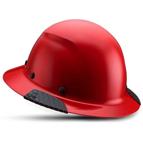 Lift Safety Hdf 20rg Dax Red Full Brim Hard Hat W Ratchet Suspension