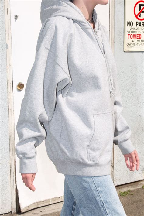 Hand wash with cold water, hang dry. Christy Hoodie in 2020 | Oversized grey sweater, Grey zip ...