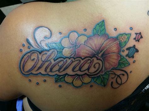 My Hawaiian Inspired Ohana Tattoo Hawaiian Tattoo Hibiscus Tattoo Tattoos For Daughters