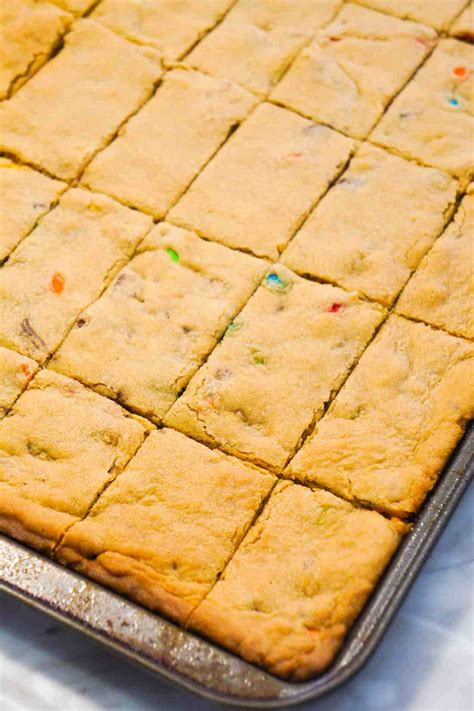 Peanut Butter Cookie Bars With Mandms This Is Not Diet Food