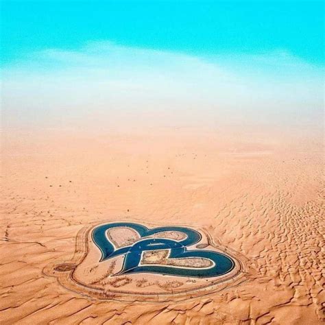 Dubai Has Built Two Massive Heart Shaped Lakes In The Middle Of The