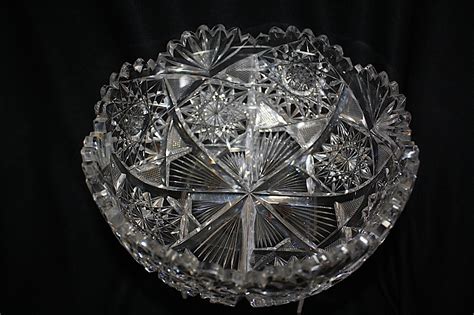 American Brilliant Cut Glass 9 Bowl Signed Libbey 1901 1906