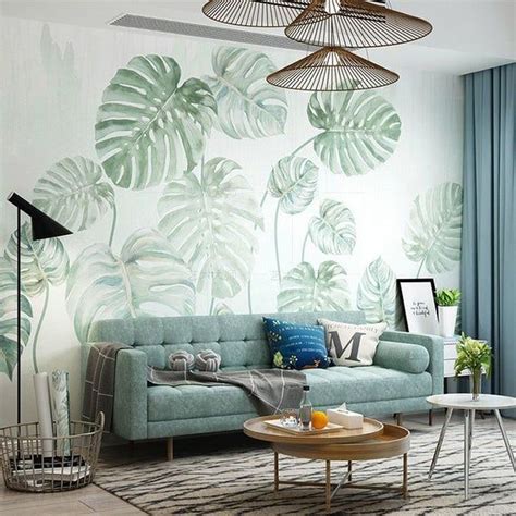 35 Brilliant Living Room Mural Decorating Ideas In 2020 Wallpaper