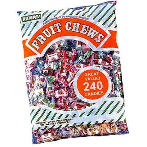 Alberts Assorted Flavor Fruit Chews Candy 240 Piece Bag All City Candy
