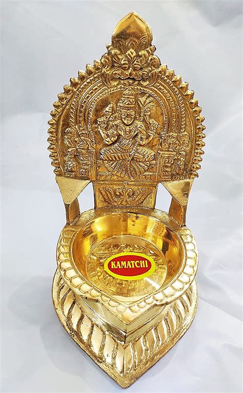 Buy Saradha Metals Brass Kamakshi Kamatchi Devi Maa Oil Lamp Diya