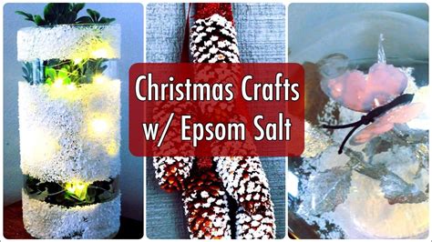 Christmas Crafts W Epsom Salt Fake Snow Covered Diys Pine Cones