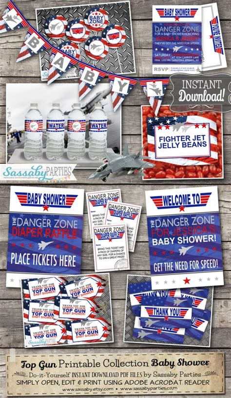 Top Gun Baby Shower Collection Instant Download Partially Etsy
