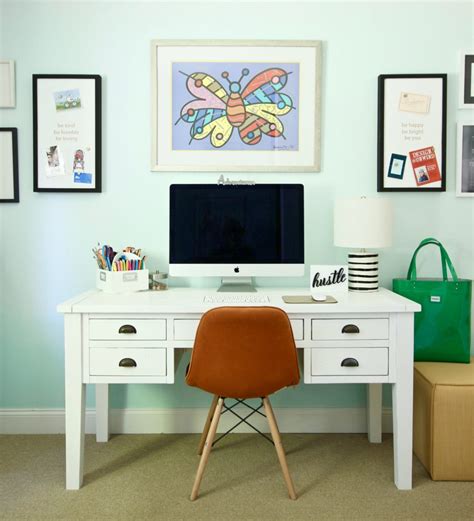 A Boring Home Office Gets A Practical Bright And Colorful Makeover