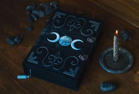 Book Of Shadows Triune Moon In 2021 Book Of Shadows Grimoire