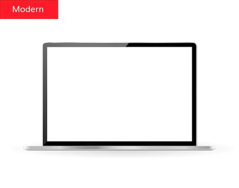 Premium Vector Realistic Laptop With Blank Screen