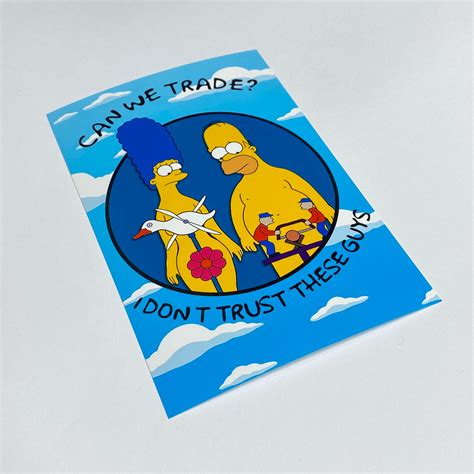 The Simpsons Naked Homer Marge I Don T Trust Etsy