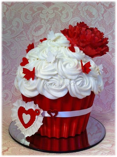 See more ideas about valentines day cakes, cupcake cakes, valentine cake. Be Mine!! Giant Cupcake - CakeCentral.com