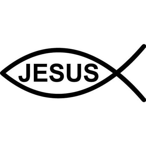Jesus Fish Symbol Medium Vinyl Wall Decal Sticker By Wallstickz