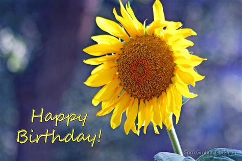 Maybe you would like to learn more about one of these? "Sunflower Happy Birthday Card" by Corri Gryting Gutzman | Redbubble