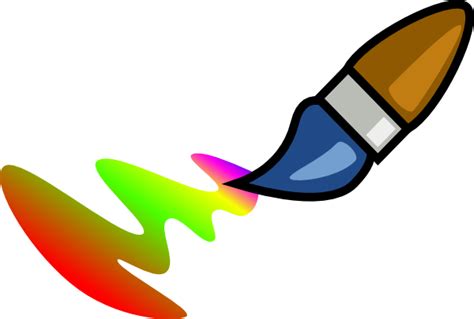 Rainbow Paintbrush Clip Art At Vector Clip Art Online