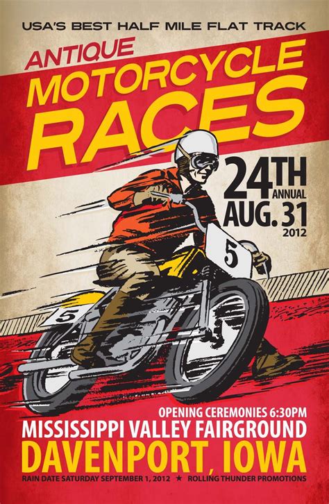 Vintage Racing Poster Racing Motorcycles Motorcycle Artwork