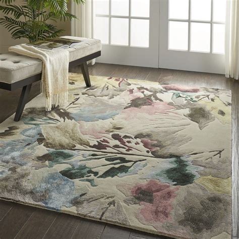 This Contemporary Floral Rug Design From The Nourison Prismatic