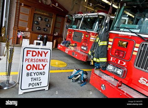 Firefighters At Ground Zero New York United States Of America Stock