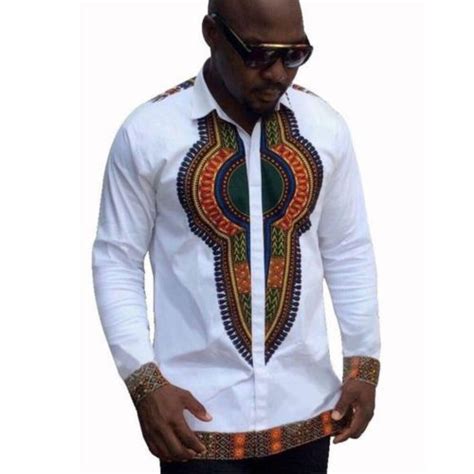 Mens Tribal African Dashiki Shirt Succinct Print Blouse Hippie Clothing