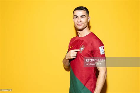 Cristiano Ronaldo Of Portugal Poses During The Official Fifa World