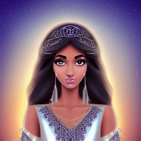 Beautiful Arab Princess Disney Princess Style Digital Art Creative