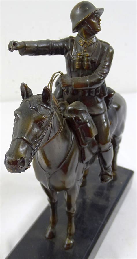 Wwii Large Statue Of A German Army Cavalryman Griffin Militaria