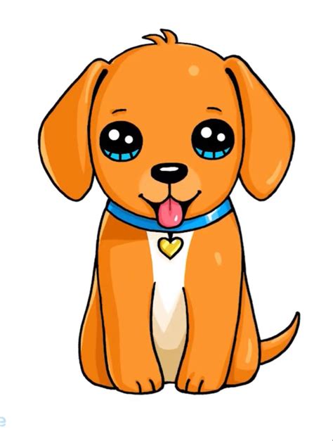 A Cartoon Dog With Blue Eyes And A Heart On Its Collar Sitting In