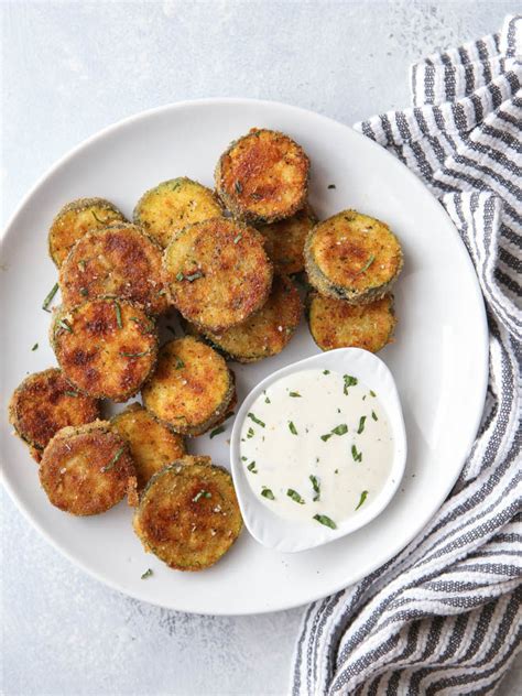 Once the chips are crispy, turn off the heat and prop the oven door and let cool for 30 minutes. Pan Fried Zucchini Chips - Completely Delicious