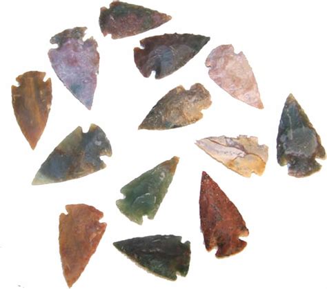 6 Pieces Assorted Stone Arrowheads Everything Else
