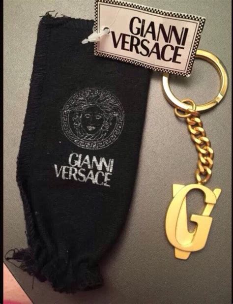 Vintage Gianni Versace Logo Keychain Rare By Phreshy On Etsy