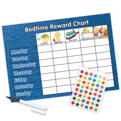 Bedtime Routine Chart Magnetic Available Free Pen Star Stickers