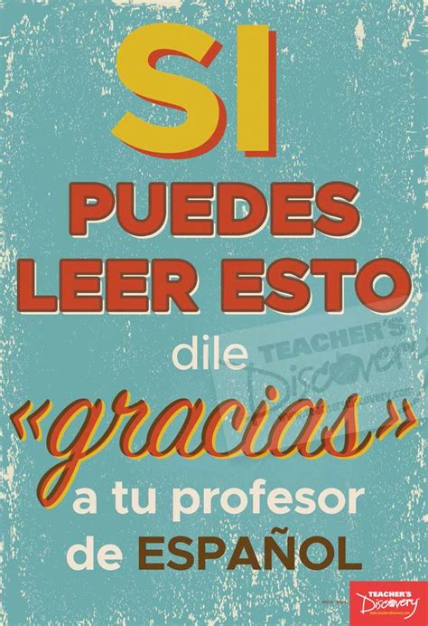 Say Thank You To Your Spanish Teacher ©2016 13 X 19 Inches Cardstock