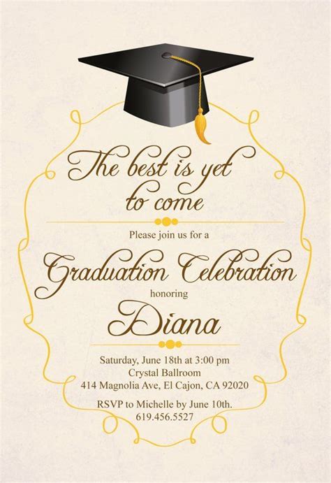 Class Of 2023 Graduation Invitation Cardprintable Graudation Etsy