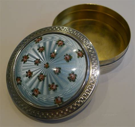 Antiques Atlas Antique Sterling Silver And Guilloche Enamel Box