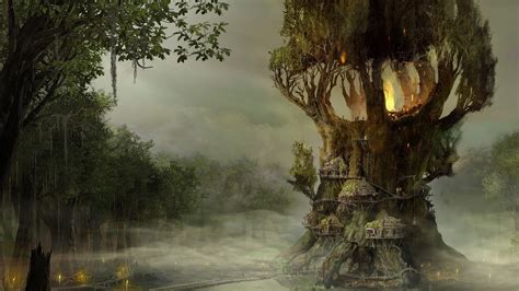 Forest Lord Of The Rings Art Tree Fantasy Luminos Lotr Light