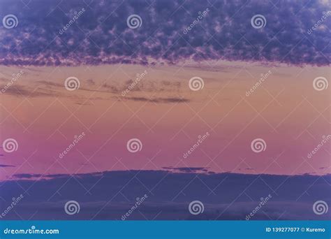 Cloudy Purple Sunset Sky Stock Image Image Of Cosmos 139277077
