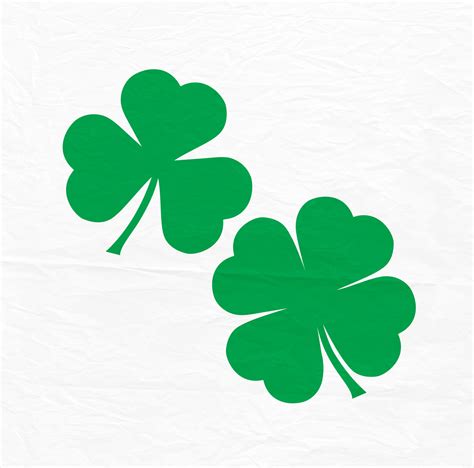 Saint Patricks Day Svg Clover Svg Shamrock Svg Four Leaf Etsy