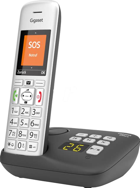 GIGASET E390A: DECT telephone, one handset, answering machine, silver at reichelt elektronik