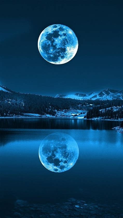 Midnight Moon Moonlight Blue Sky Hd Phone Wallpaper Peakpx