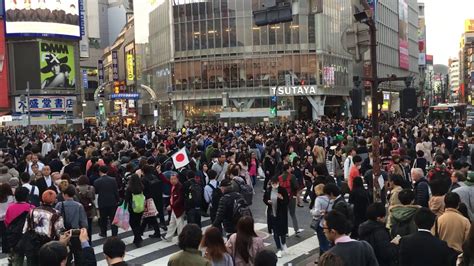 Tokyo Shibuya Crossing During Rush Hour Youtube