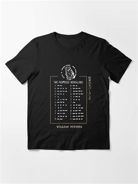 Morse Code William Minerva The Promised Neverland T Shirt For Sale By Vaansilva Redbubble