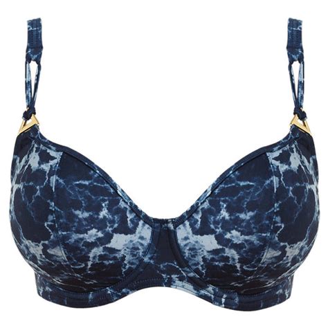 Freya Storm Plunge Bikini Top Midnight Blue As4478mih Poinsettia
