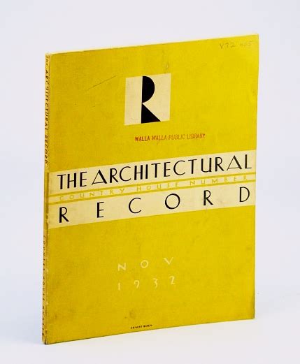 The Architectural Record Magazine November Nov 1932 Vol 72 No