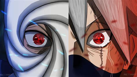 Kakashi And Obito Mangekyou Sharingan By Drawinganimes Fun On