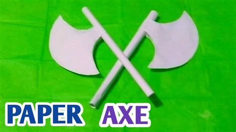 How To Make A Paper Battle Axe Easy Origami। Paper Axe Easy No Tape