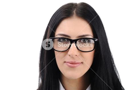 Smiling Business Woman With Glasses Frameru