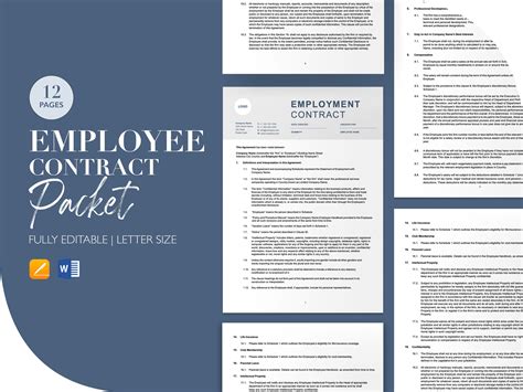 Employment Contract Template New Hire Agreement Employment Offer Job